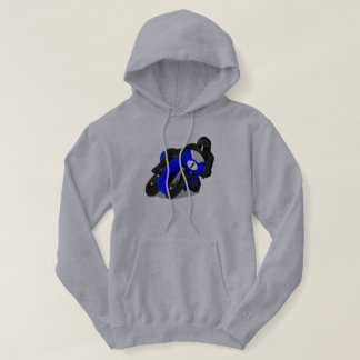 Motorradfahrer Blue Street Bike Hoodie oder Tshirt