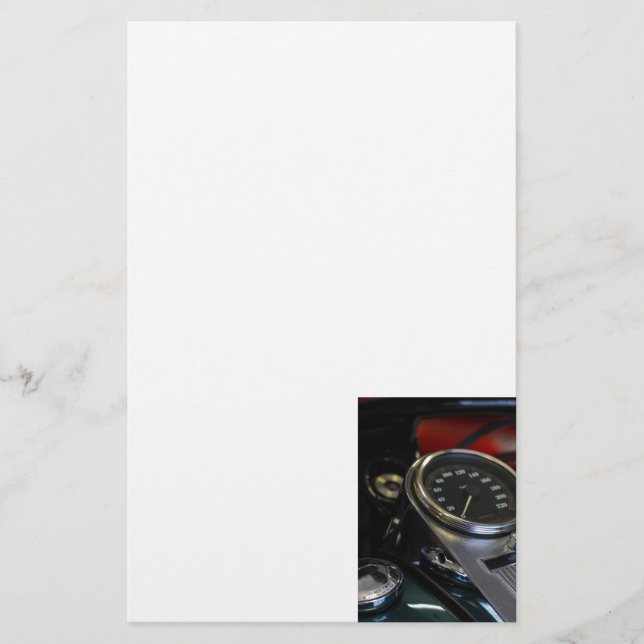 Motorradfahrer Briefpapier (Vorderseite)