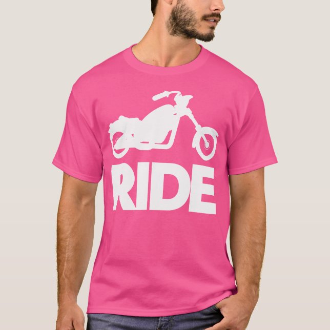 Motorradfahrer Chopper Biker Motorrad Motorbi T-Shirt (Vorderseite)