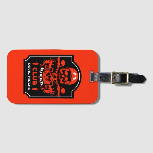 Motorradfahrer Club Gepäckanhänger (Vorderseite (Horizontal))