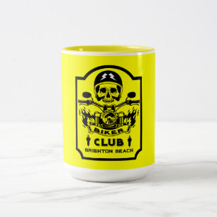 Motorradfahrer Club Zweifarbige Tasse