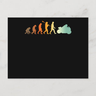 Motorradfahrer Evolution Racing Motorrad Postkarte