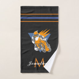 Motorradfahrer Extreme Motorcross Individuelle Nam Handtuch