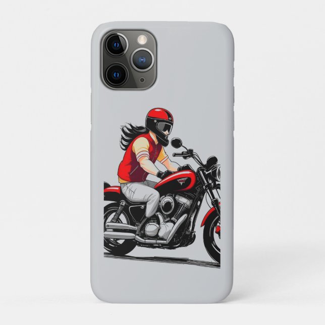 Motorradfahrer fahren durch aktionsreiche Straße Case-Mate iPhone Hülle (Rückseite)