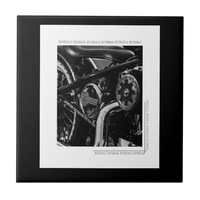 Motorradfahrer Fliese (Vorderseite)