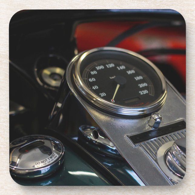 Motorradfahrer Getränkeuntersetzer (Vorderseite)