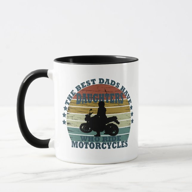 Motorradfahrer-Happy Väter-Tag Tasse (Links)