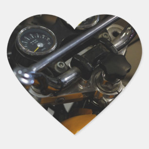 Motorradfahrer Herz-Aufkleber