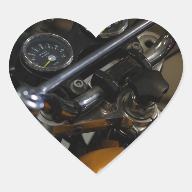 Motorradfahrer Herz-Aufkleber (Vorderseite)