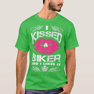 Motorradfahrer Ich küsste ein Fahrrad und ich moch T-Shirt