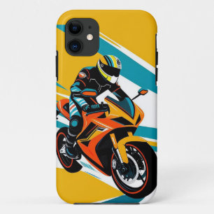 Motorradfahrer in eine scharfe Kurve lehnend Case-Mate iPhone Hülle