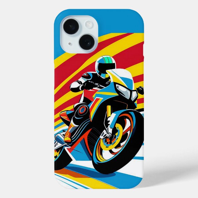 Motorradfahrer in eine scharfe Wende Case-Mate iPhone Hülle (Rückseite)