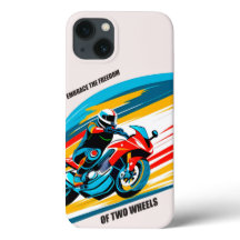 Motorradfahrer in lebendiger Abstrakter Umgebung