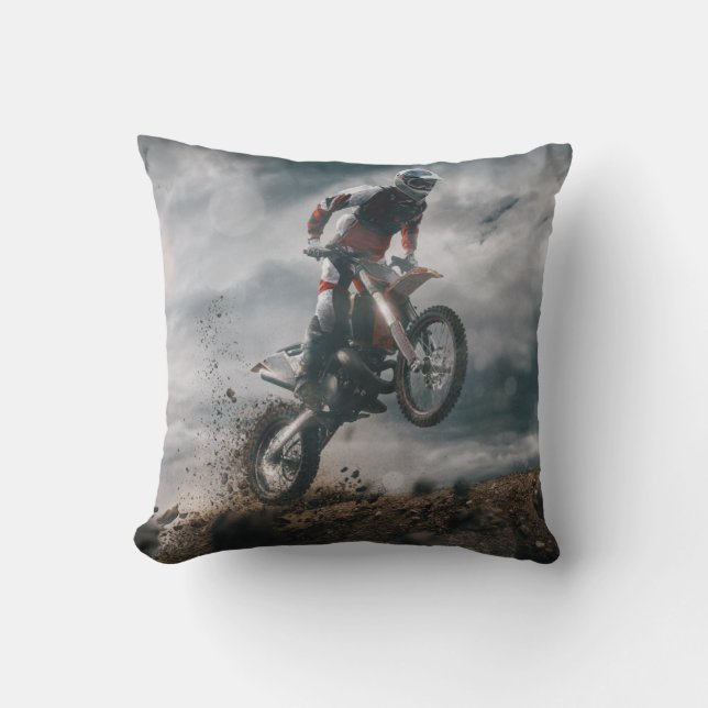 Motorradfahrer Kissen (Vorderseite)