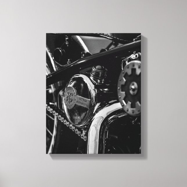 Motorradfahrer Leinwanddruck (Vorderseite)