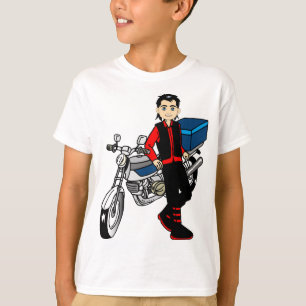 Motorradfahrer Man Boy Biker Art T-Shirt