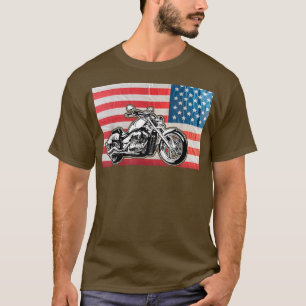 Motorradfahrer mit amerikanischer Flagge154 T-Shirt