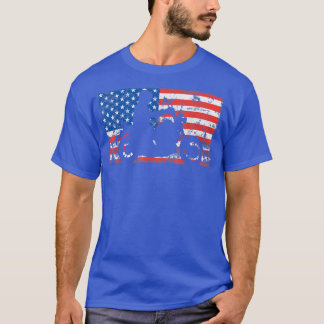 Motorradfahrer mit amerikanischer Flagge 151 T-Shirt
