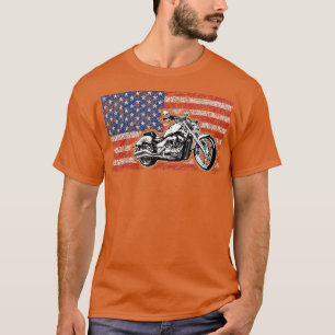 Motorradfahrer mit amerikanischer Flagge 167 T-Shirt