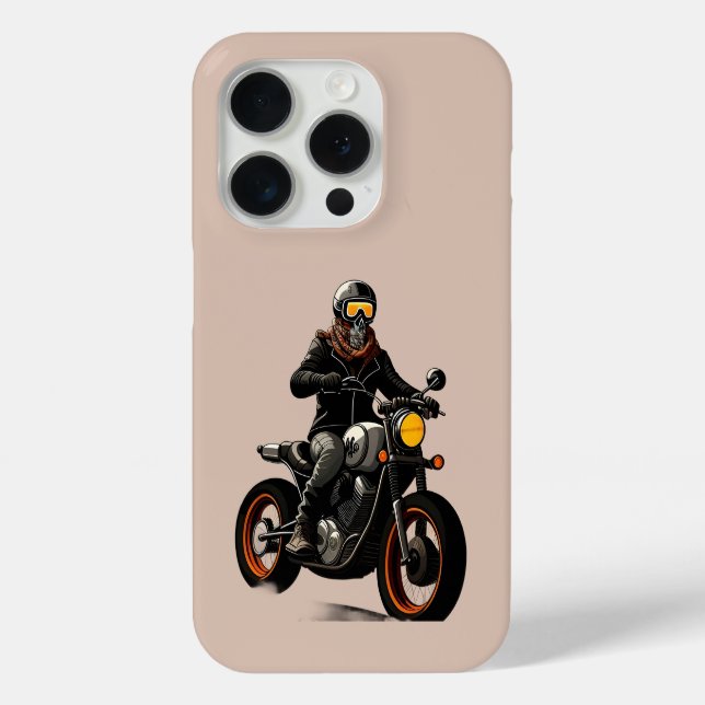 Motorradfahrer mit Skulptur Case-Mate iPhone Hülle (Rückseite)