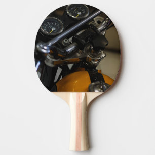 Motorradfahrer Motorrad Tischtennis Schläger