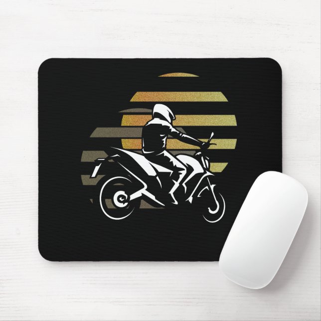 Motorradfahrer Mousepad (Mit Mouse)