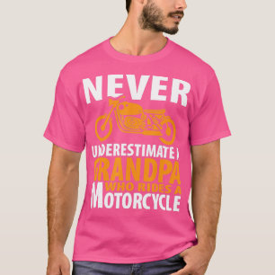 Motorradfahrer Opa, der mit dem Fahrrad fährt Männ T-Shirt