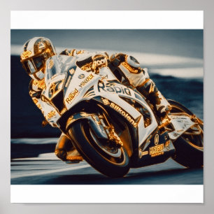 Motorradfahrer Poster