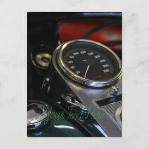 Motorradfahrer Postkarte