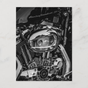 Motorradfahrer Postkarte