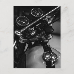 Motorradfahrer Postkarte