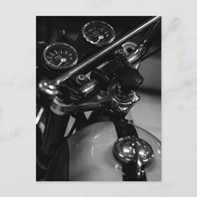 Motorradfahrer Postkarte (Vorderseite)