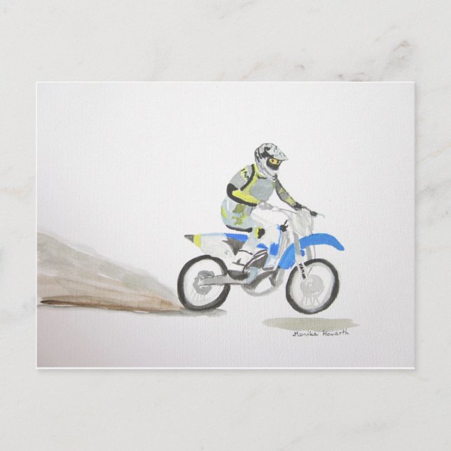 Motorradfahrer Postkarte (Vorderseite)