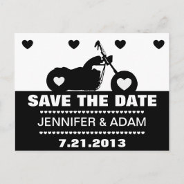 Motorradfahrer Save the Date Postc Ankündigungspostkarte