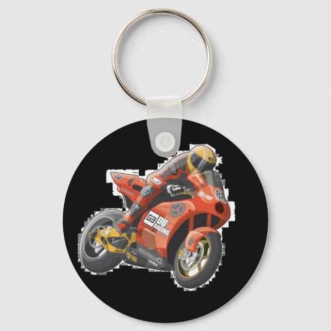 Motorradfahrer-Schlüsselanhänger Schlüsselanhänger (Vorderseite)