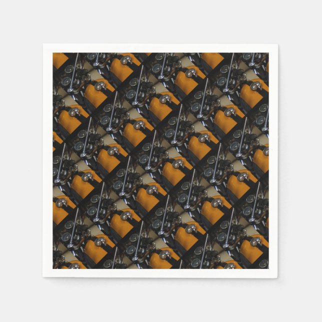 Motorradfahrer Serviette (Vorderseite)