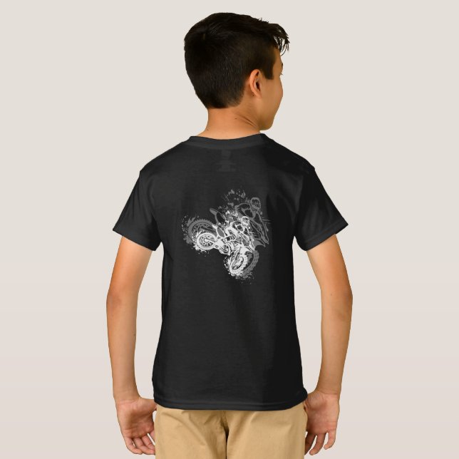 Motorradfahrer T-Shirt (Schwarz voll)