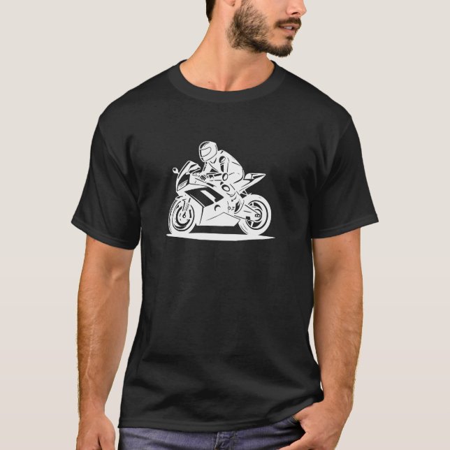 Motorradfahrer T-Shirt (Vorderseite)