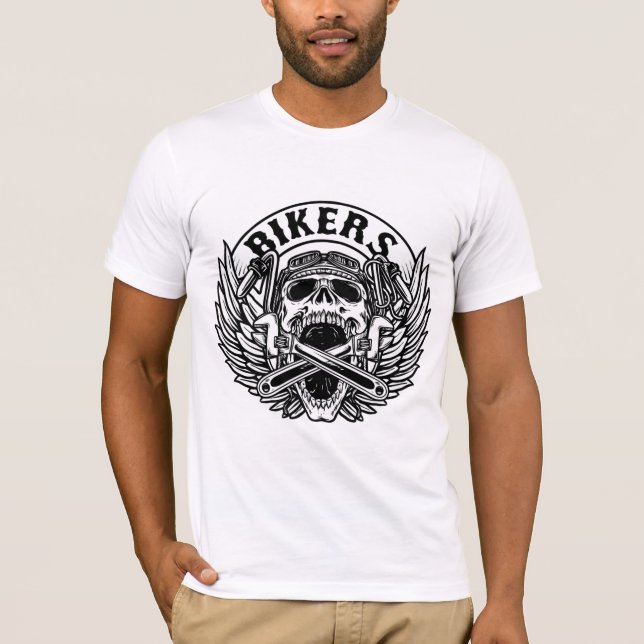 Motorradfahrer T-Shirt (Vorderseite)