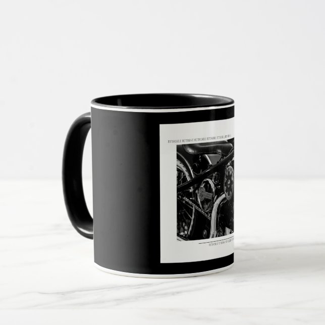 Motorradfahrer Tasse (Vorderseite Links)