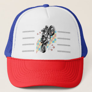 Motorradfahrer Truckerkappe