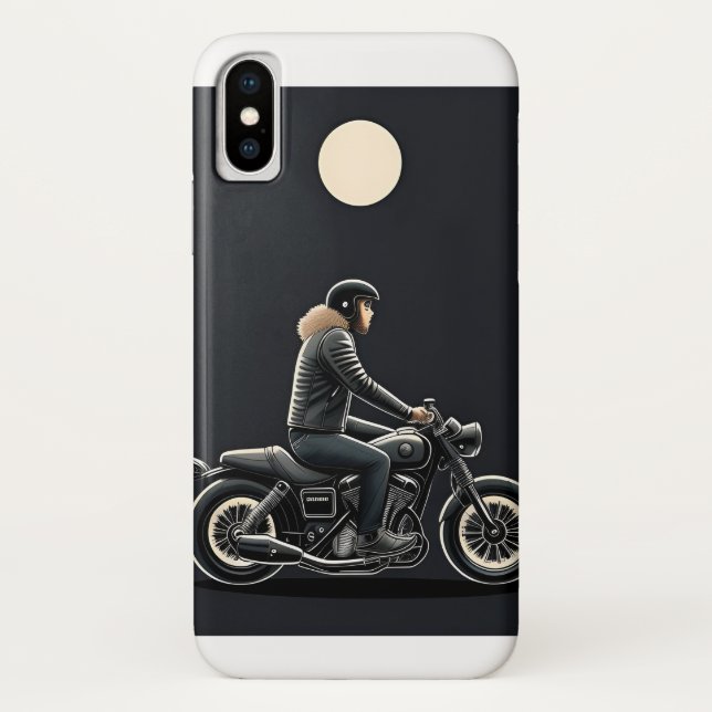 Motorradfahrer unter dem Moonlit Sky Case-Mate iPhone Hülle (Rückseite)