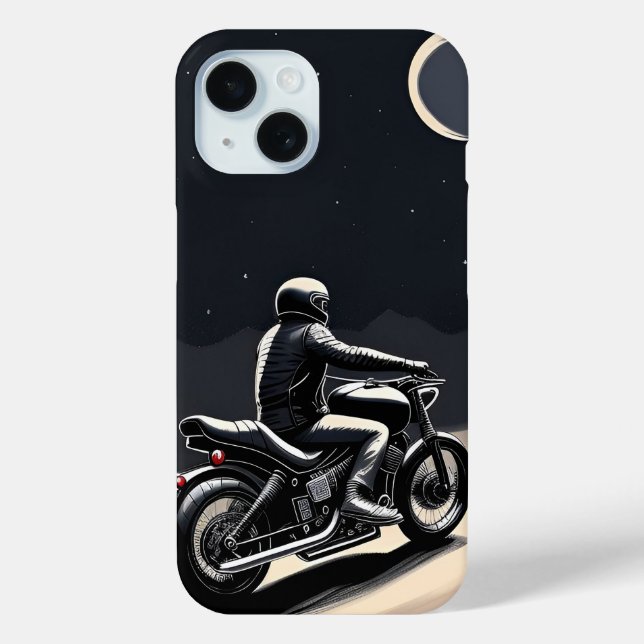 Motorradfahrer unter dem Moonlit Sky Case-Mate iPhone Hülle (Rückseite)