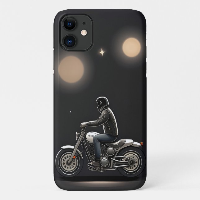 Motorradfahrer unter dem Moonlit Sky Case-Mate iPhone Hülle (Rückseite)