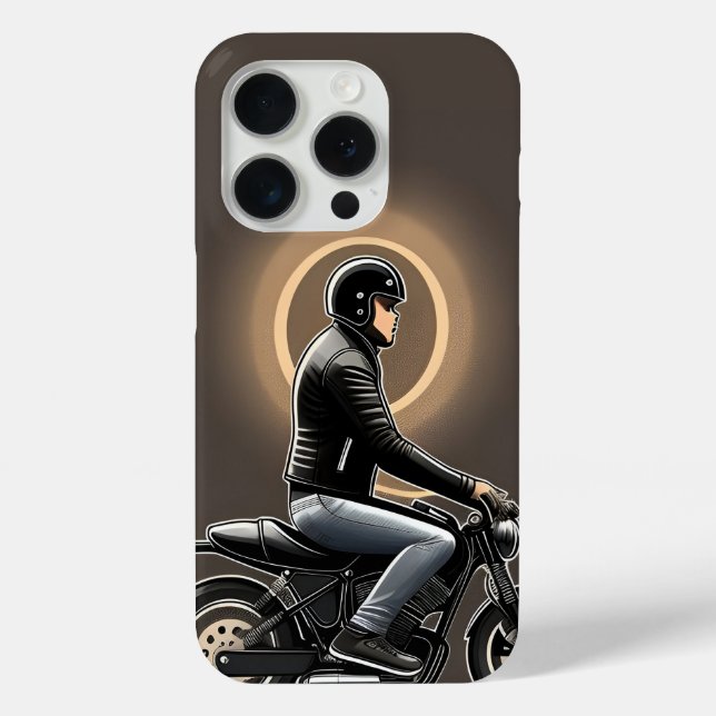 Motorradfahrer unter dem Moonlit Sky Case-Mate iPhone Hülle (Rückseite)