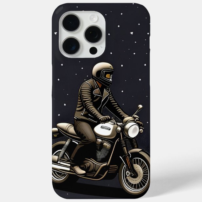 Motorradfahrer unter dem Moonlit Sky Case-Mate iPhone Hülle (Rückseite)