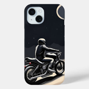 Motorradfahrer unter mondbeschienenem Himmel Case-Mate iPhone Hülle