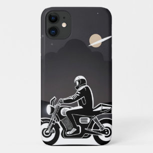 Motorradfahrer unter mondbeschienenem Himmel Case-Mate iPhone Hülle