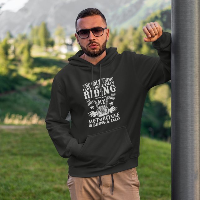 Motorradfahrer Vater Hoodie (Von Creator hochgeladen)