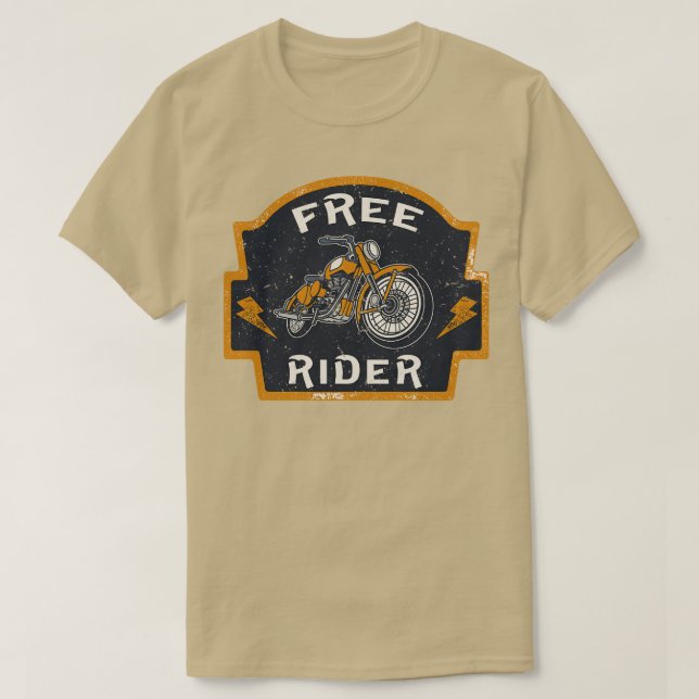 Motorradfahrer Vintag T-Shirt (Design vorne)